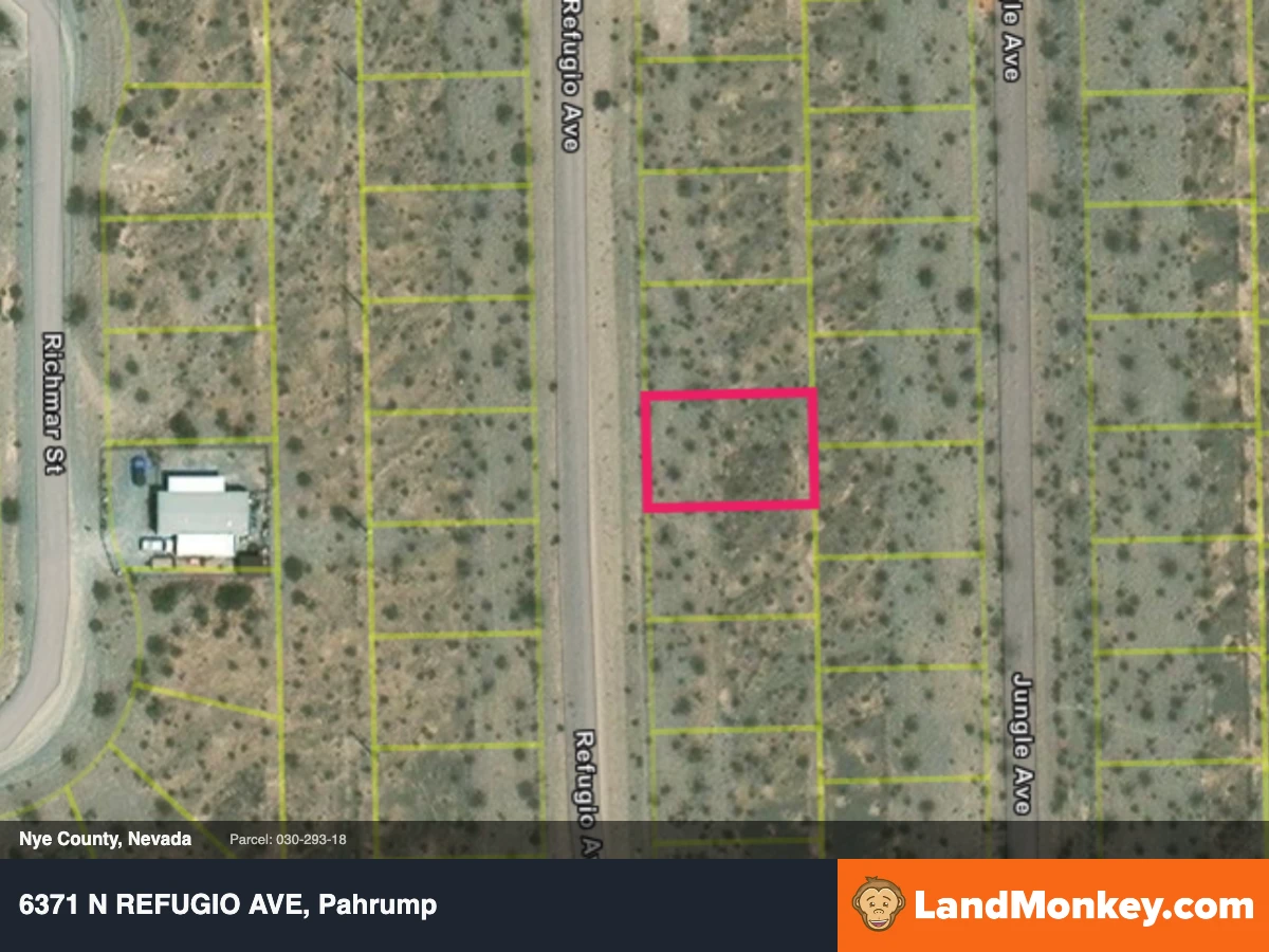 5,401 square foot Pahrump lot on North Refugio Ave - Power, Homes in area
