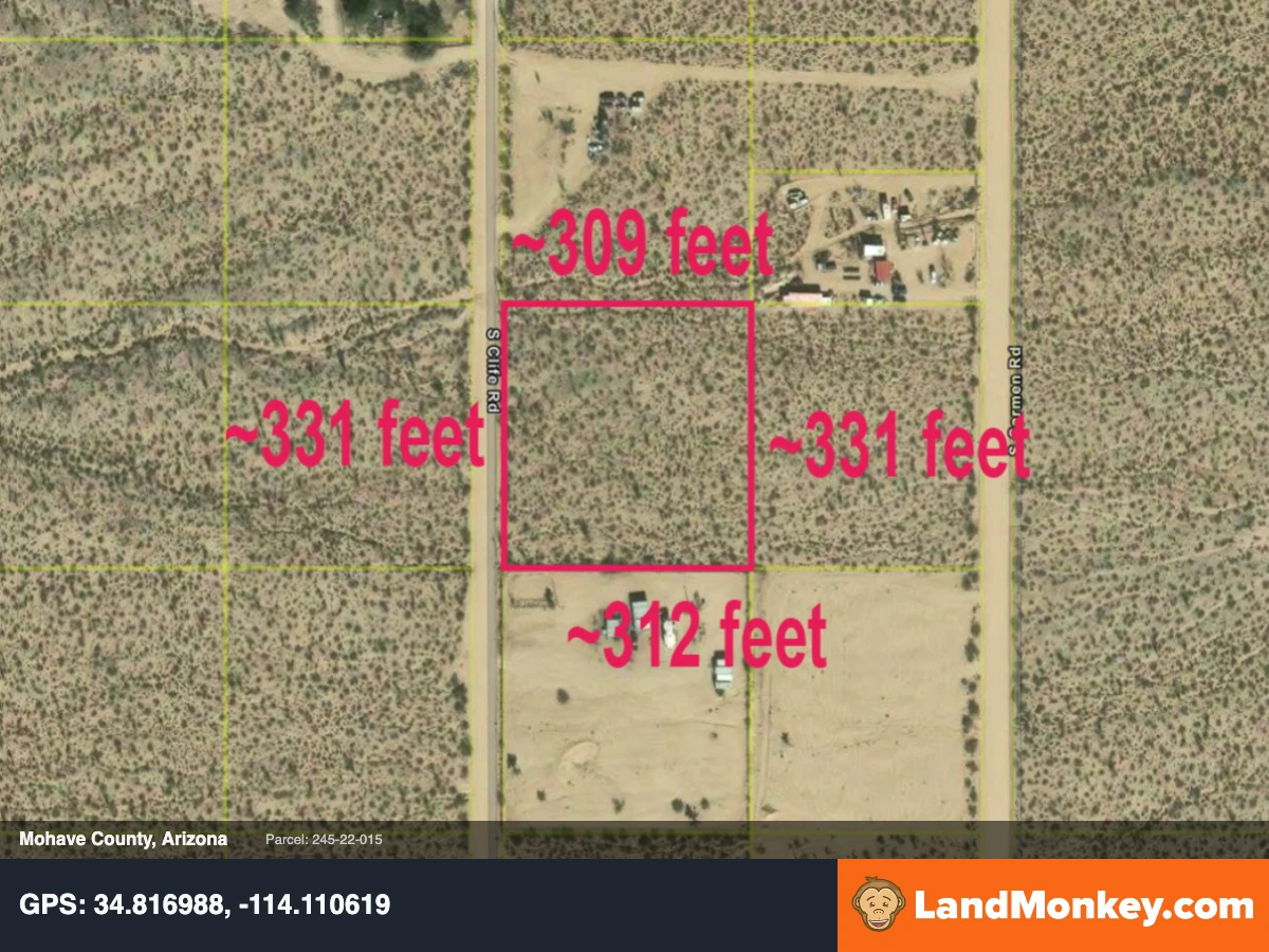 2+ Acres in Arizona with Power in Front & Homes Nearby thumbnail 2