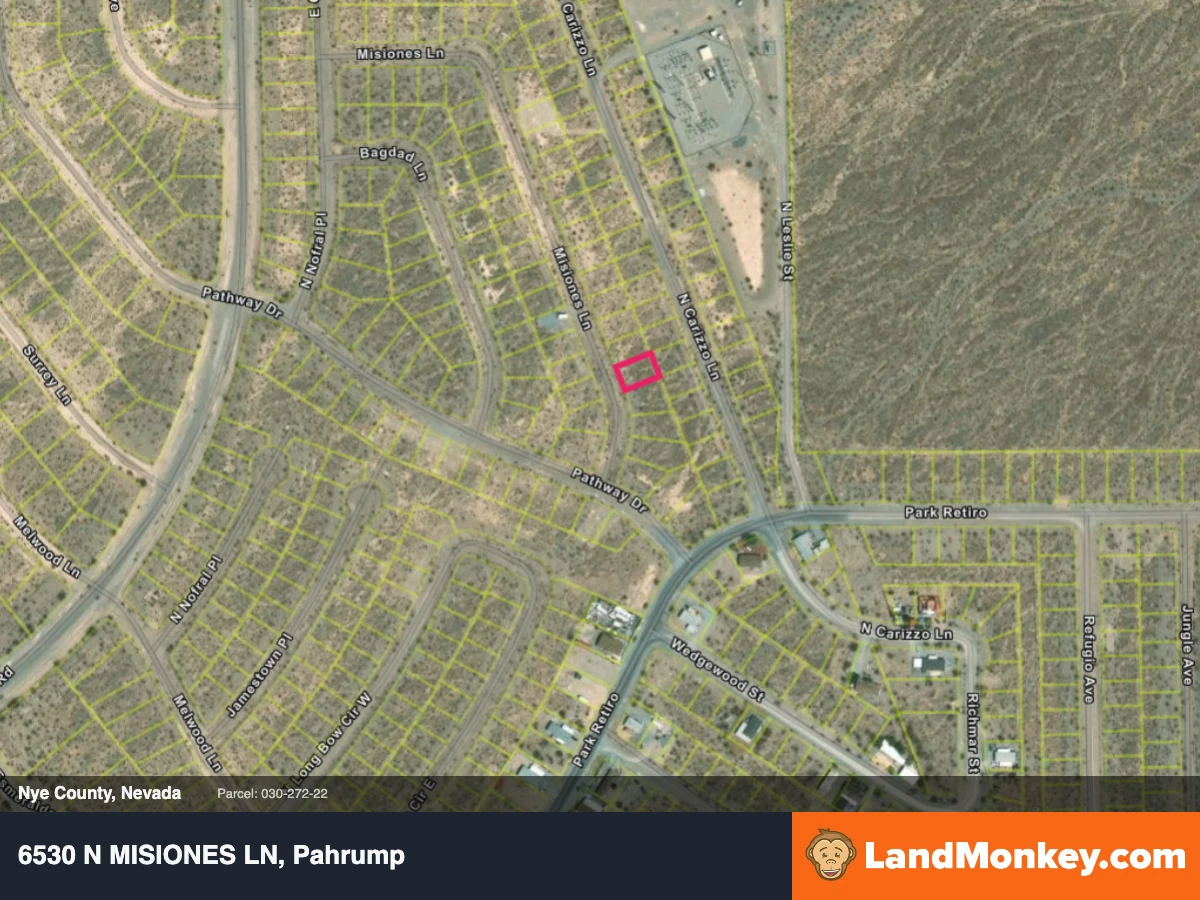 Quiet residential lot in Pahrump, NV with no HOA and dirt road access