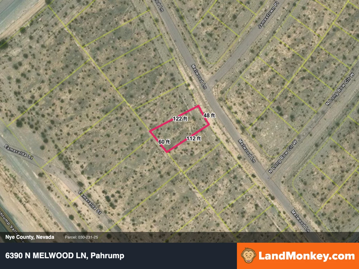 Pahrump, NV - Residential Lot, Dirt Road Access, Power Across the Road — thumbnail 3
