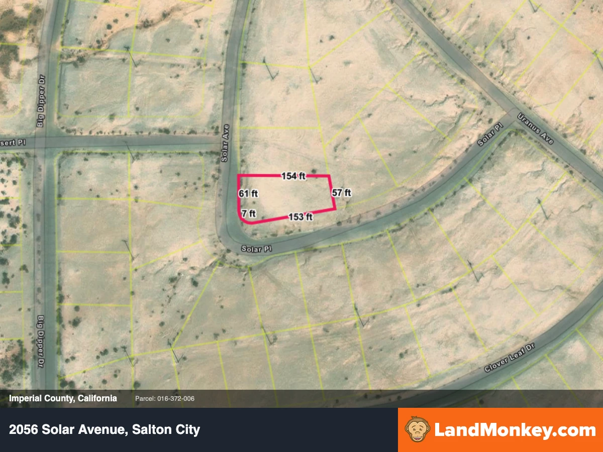 11K square feet Corner Lot in Salton City - Paved Road, Power Two Lots Away — thumbnail 4
