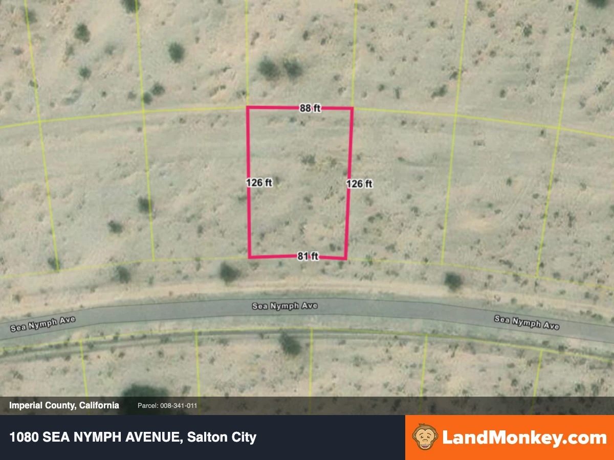 Steps From Shore - 10,591 square feet Lot, Paved Road, Salton City CA — thumbnail 2