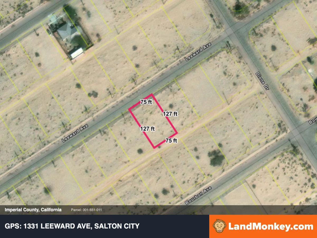 Salton City CA Lot: Sewer & Water At Street, Paved Road, Near Shore — thumbnail 3