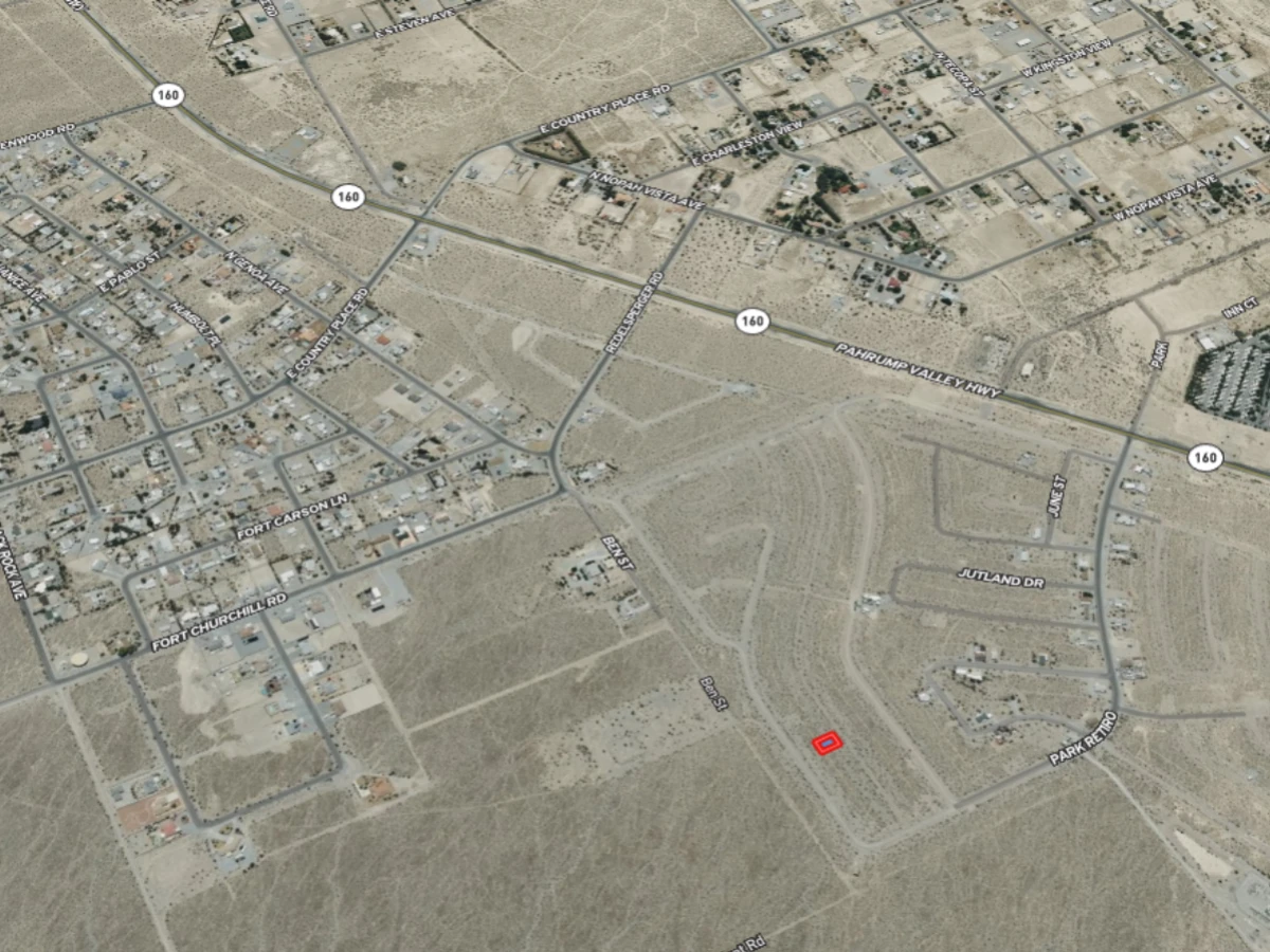Flat, open lot in Pahrump, NV - room to settle in — thumbnail 4