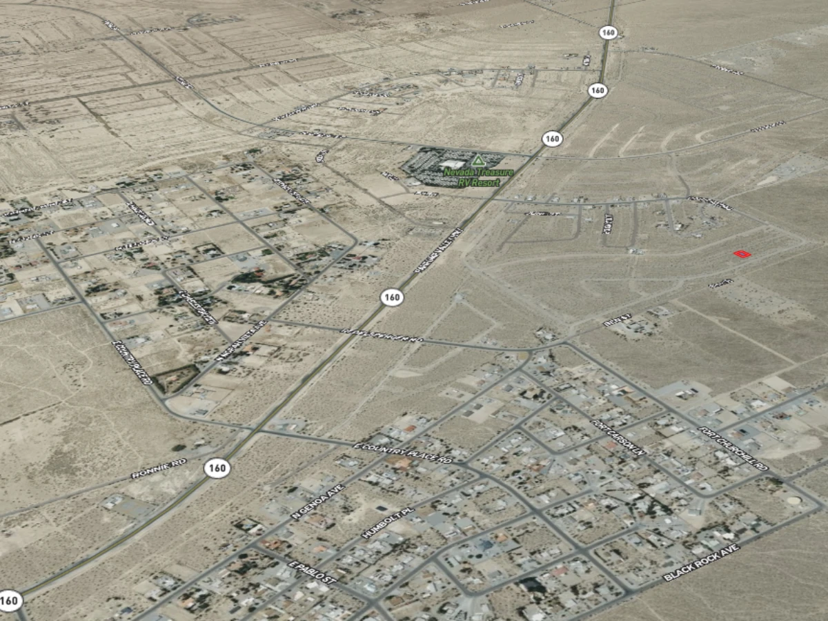 Flat, open lot in Pahrump, NV - room to settle in — thumbnail 5